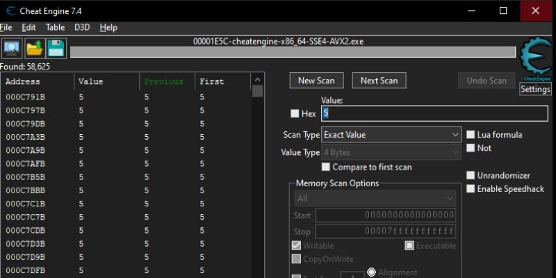 Công cụ Cheat Engine hiệu quả