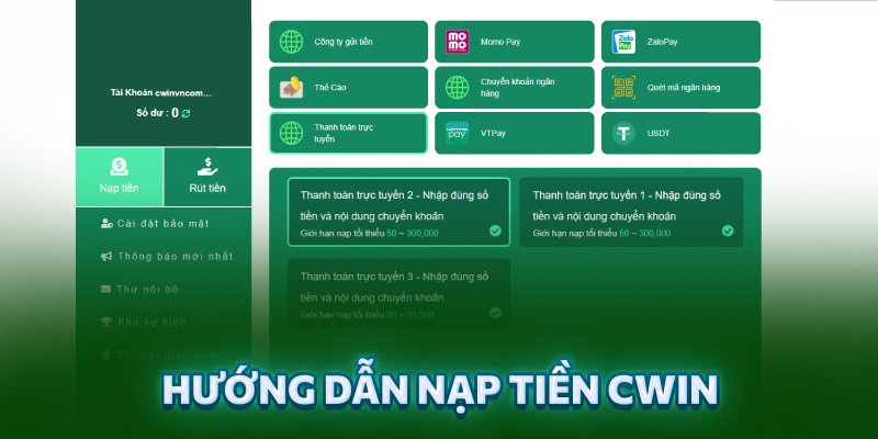 Tài khoản hợp lệ - giao dịch gửi tiền thực hiện thành công